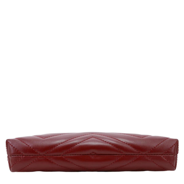 GUCCI GG Marmont Matelasse Leather Crossbody Bag Burgundy 837742