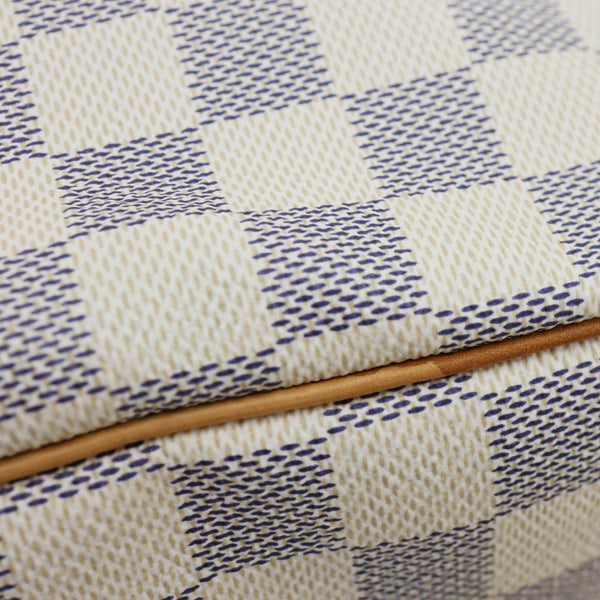 LOUIS VUITTON Speedy 35 Damier Azur Satchel Bag White