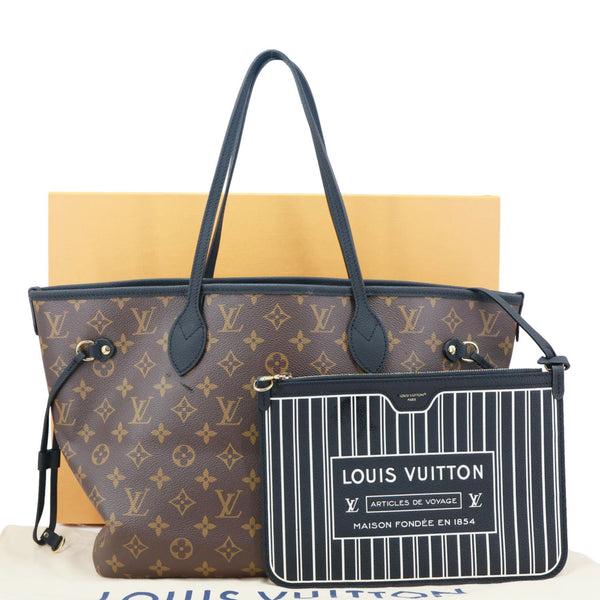 LOUIS VUITTON Neverfull MM Inside Out Monogram Canvas Tote Bag Brown