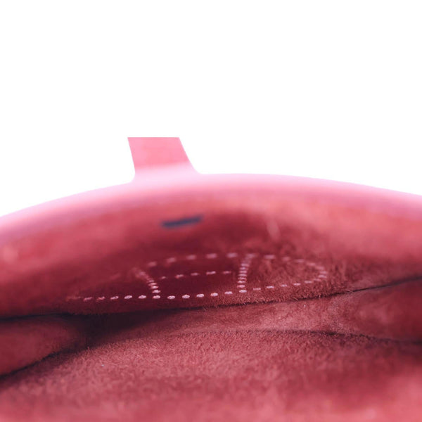 HERMES Evelyne TPM 16 Amazone Clemence Leather Crossbody Bag Red