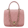 CHANEL Citizen Chic Flap Mini Quilted Lambskin Leather Top Handle Crossbody Bag Pink