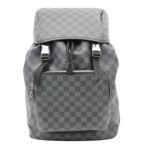 LOUIS VUITTON Zack  Damier Graphite Canvas Backpack Bag Black