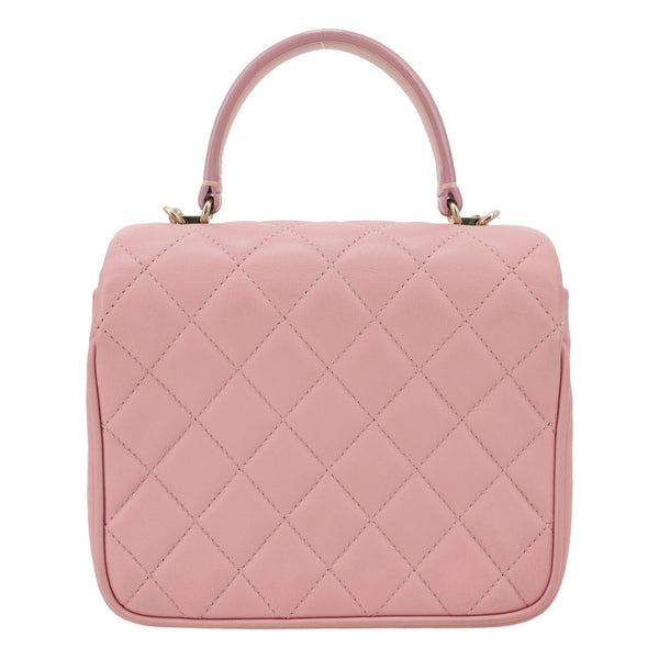 CHANEL Citizen Chic Flap Mini Quilted Lambskin Leather Top Handle Crossbody Bag Pink
