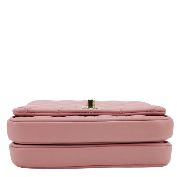 CHANEL Citizen Chic Flap Mini Quilted Lambskin Leather Top Handle Crossbody Bag Pink