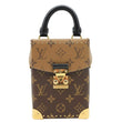 LOUIS VUITTON Camera Box Reverse Monogram Canvas Satchel Bag Brown