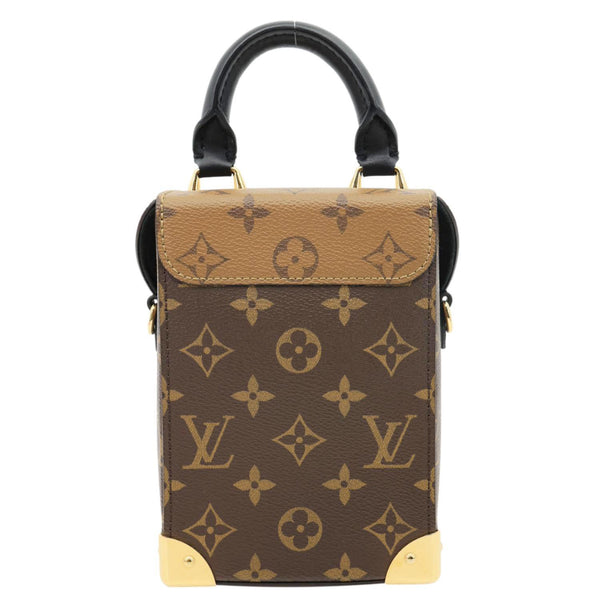 LOUIS VUITTON Camera Box Reverse Monogram Canvas Satchel Bag Brown