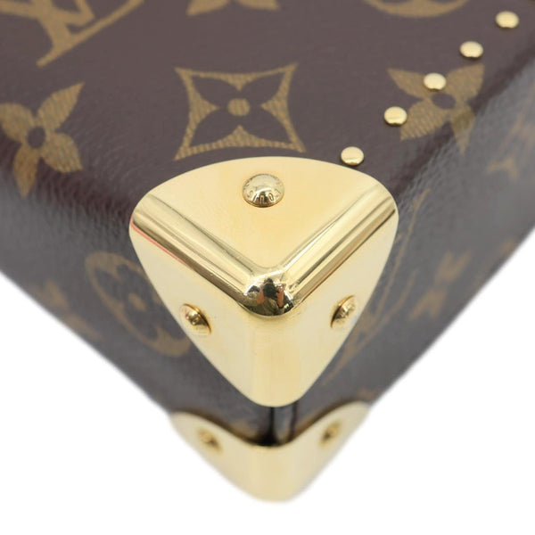 LOUIS VUITTON Camera Box Reverse Monogram Canvas Satchel Bag Brown