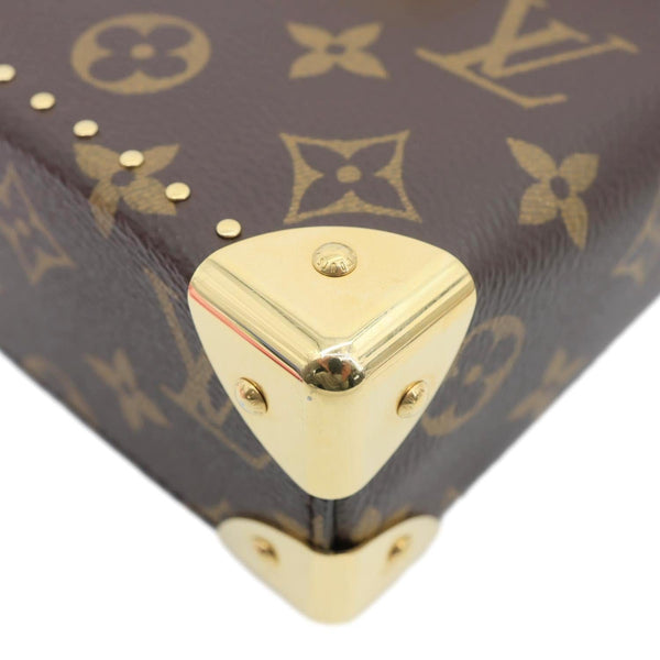 LOUIS VUITTON Camera Box Reverse Monogram Canvas Satchel Bag Brown