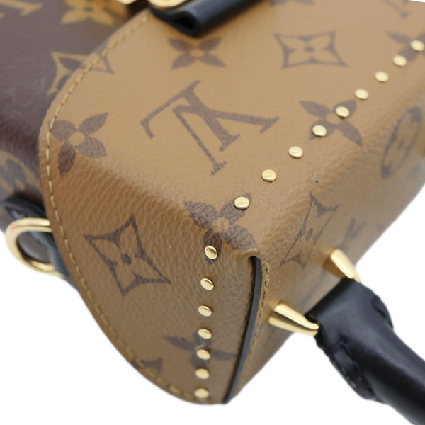 LOUIS VUITTON Camera Box Reverse Monogram Canvas Satchel Bag Brown