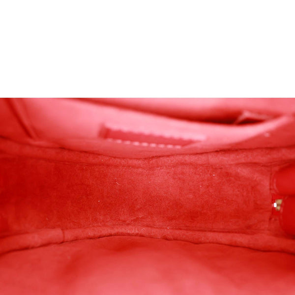LOUIS VUITTON New Wave Embellished Love Lock Heart Calfskin Leather Shoulder Bag Red
