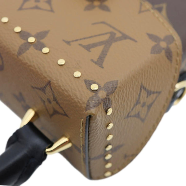 LOUIS VUITTON Camera Box Reverse Monogram Canvas Satchel Bag Brown