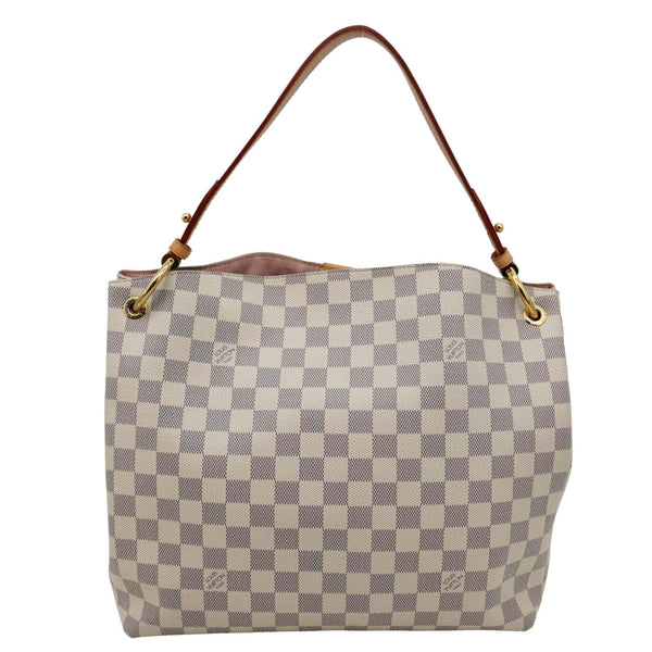LOUIS VUITTON Graceful PM Damier Azur Shoulder Bag Rose Ballerine