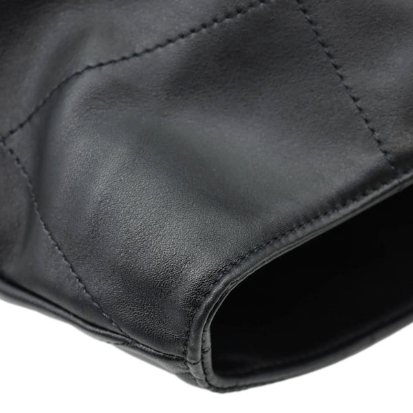 CHANEL Coco Calfskin Leather Shopping Tote Bag Black