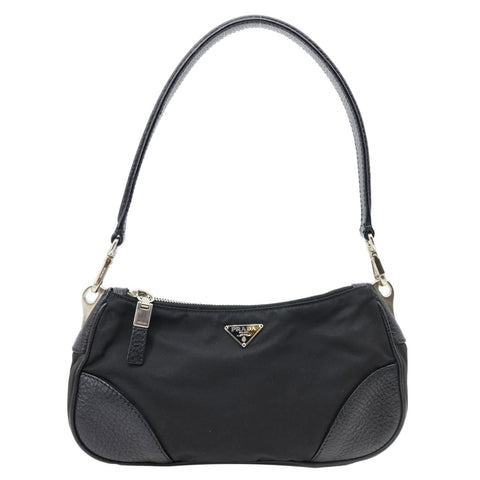 PRADA Tessuto Nylon Shoulder Bag Black