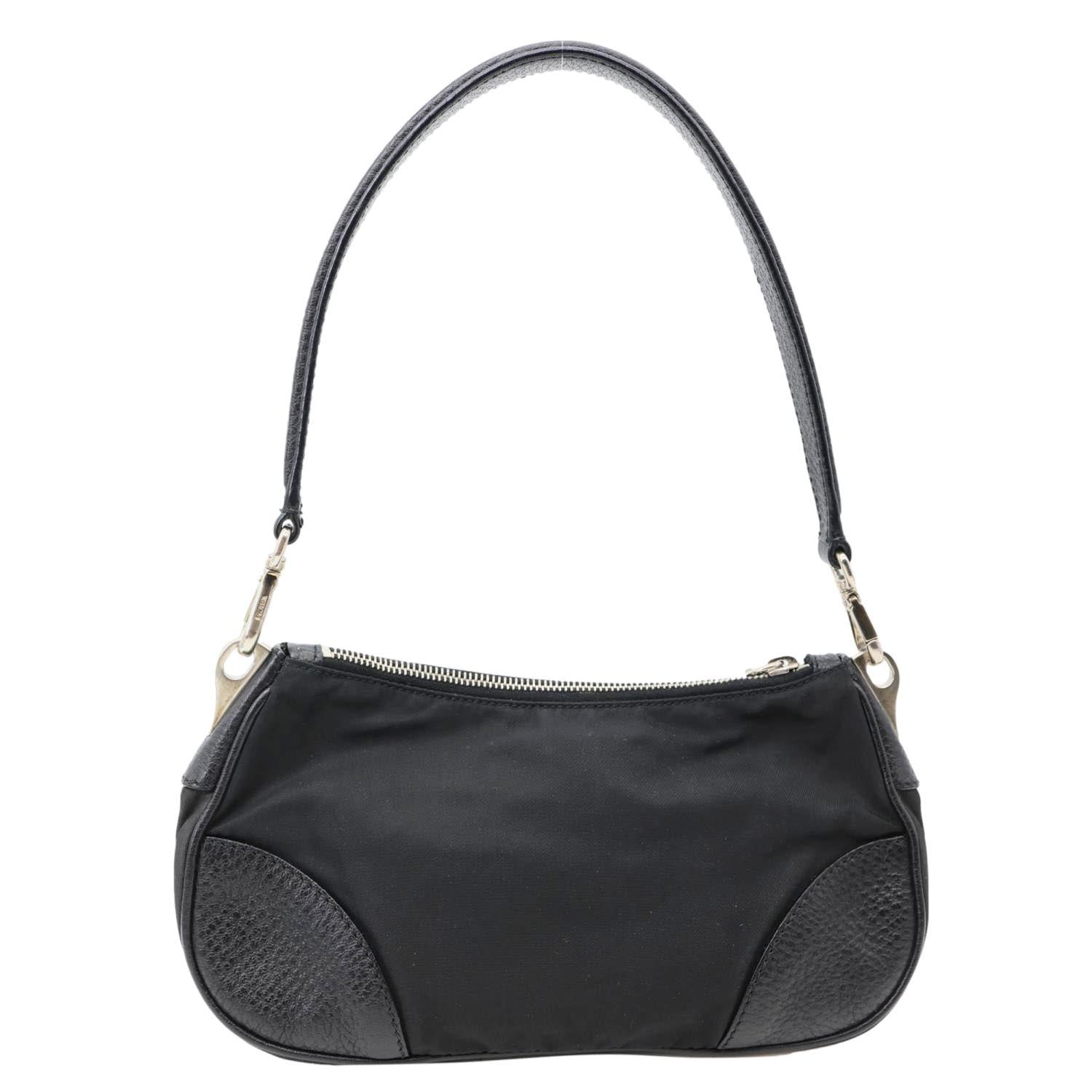 PRADA Tessuto Nylon Shoulder Bag Black