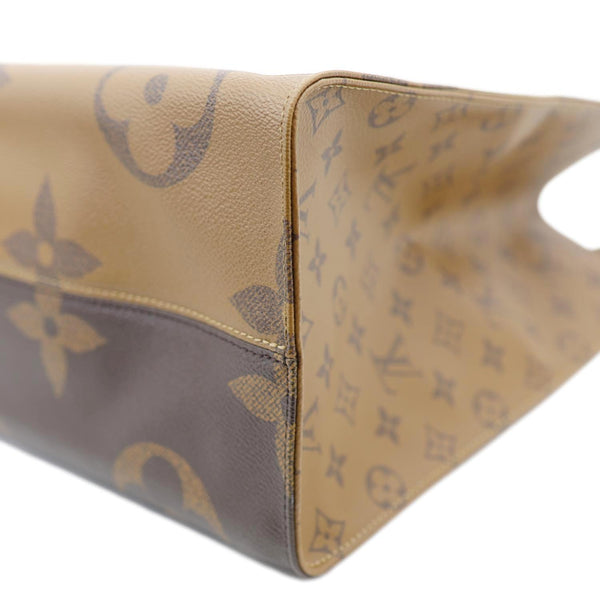 LOUIS VUITTON Onthego GM Giant Monogram Reverse Canvas Tote Bag Brown