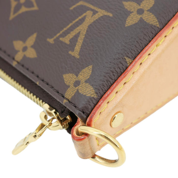 LOUIS VUITTON Trette Pochette Monogram Canvas Crossbody Bag Brown