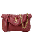 YVES SAINT LAURENT Toy Loulou Puffer Quilted Lambskin Leather Crossbody Bag Red