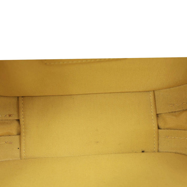 CHANEL Vanity Case Quilted Calfskin Crumpled Leather Crossbody Bag Yellow