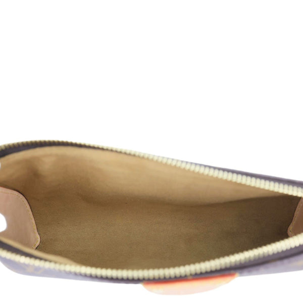 LOUIS VUITTON Trette Pochette Monogram Canvas Crossbody Bag Brown