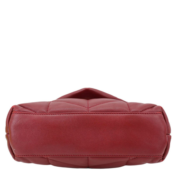 YVES SAINT LAURENT Toy Loulou Puffer Quilted Lambskin Leather Crossbody Bag Red
