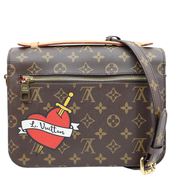 LOUIS VUITTON Metis Pochette Patches Monogram Canvas Crossbody Bag Brown