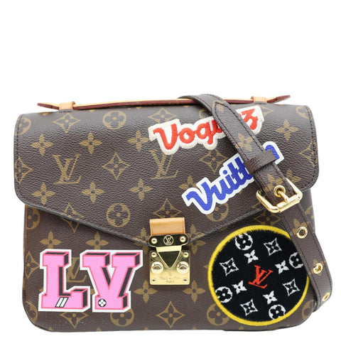 LOUIS VUITTON Metis Pochette Patches Monogram Canvas Crossbody Bag Brown
