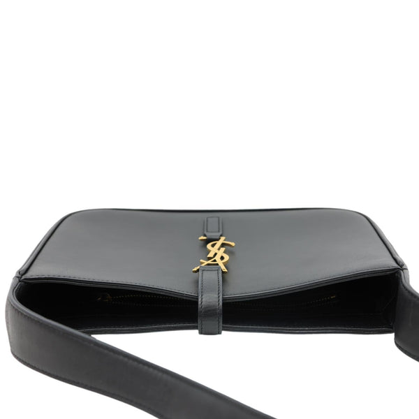 YVES SAINT LAURENT Le 5 à 7 Smooth Leather Shoulder Bag Black