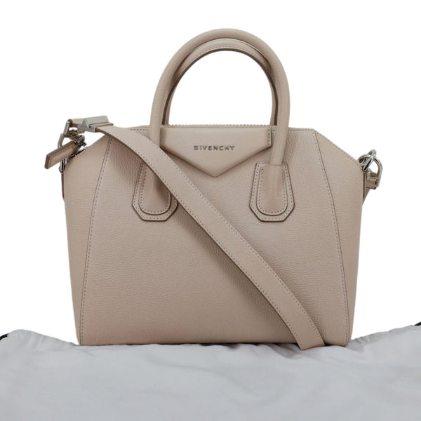 GIVENCHY Antigona Small Sugar Goatskin Leather Shoulder Bag Pale Pink