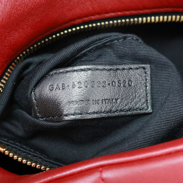 YVES SAINT LAURENT Toy Loulou Puffer Quilted Lambskin Leather Crossbody Bag Red