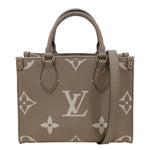 LOUIS VUITTON Onthego PM Bicolor Monogram Empreinte Crossbody Bag Cream