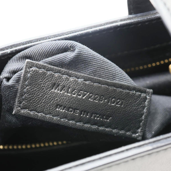 YVES SAINT LAURENT Le 5 à 7 Smooth Leather Shoulder Bag Black