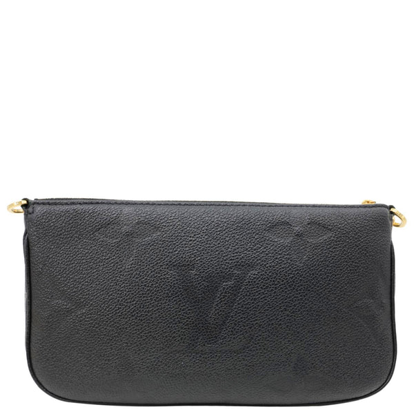 LOUIS VUITTON Multi Pochette Accessoires Monogram Empreinte Leather Crossbody Bag Black