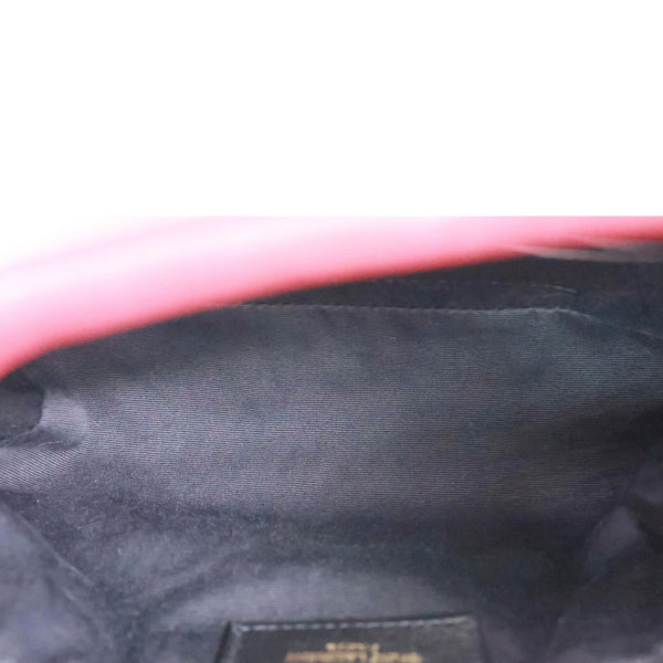 YVES SAINT LAURENT Toy Loulou Puffer Quilted Lambskin Leather Crossbody Bag Red
