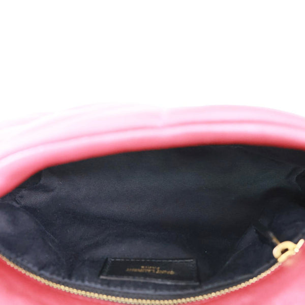 YVES SAINT LAURENT Toy Loulou Puffer Quilted Lambskin Leather Crossbody Bag Red