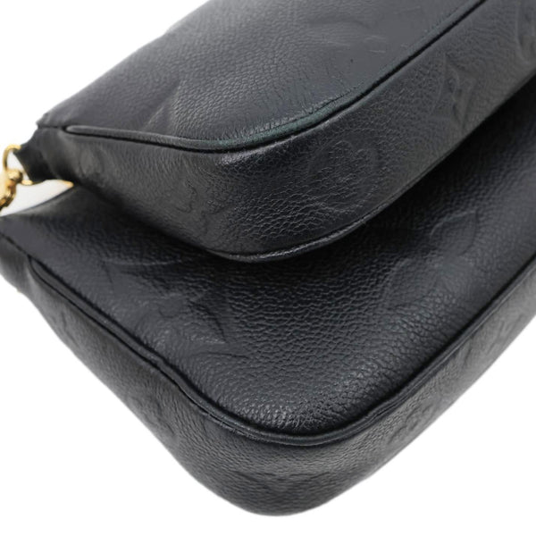 LOUIS VUITTON Multi Pochette Accessoires Monogram Empreinte Leather Crossbody Bag Black