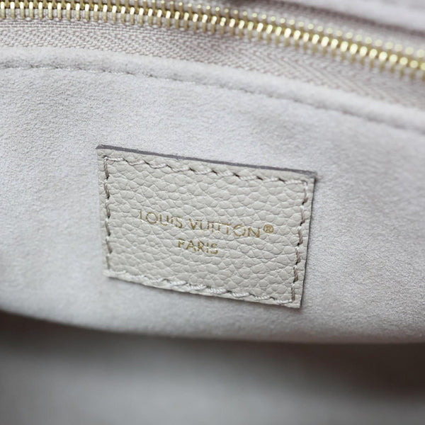 LOUIS VUITTON Onthego PM Bicolor Monogram Empreinte Crossbody Bag Cream