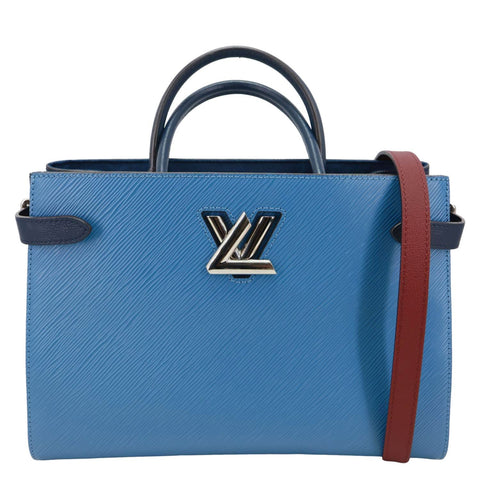 LOUIS VUITTON Twist Epi Leather Tote Bag Blue