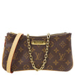 LOUIS VUITTON Liv Pochette Monogram Canvas Shoulder Bag Brown