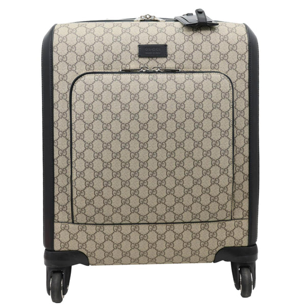 GUCCI Carry-On GG Supreme Canvas Travel Luggage Bag Beige