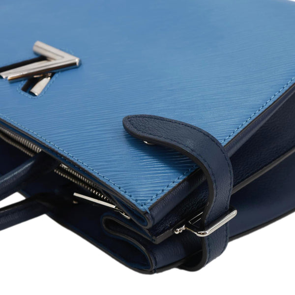 LOUIS VUITTON Twist Epi Leather Tote Bag Blue