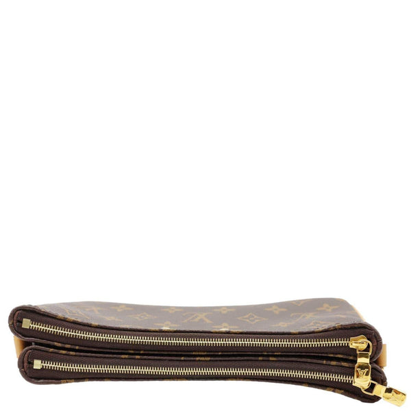 LOUIS VUITTON Liv Pochette Monogram Canvas Shoulder Bag Brown