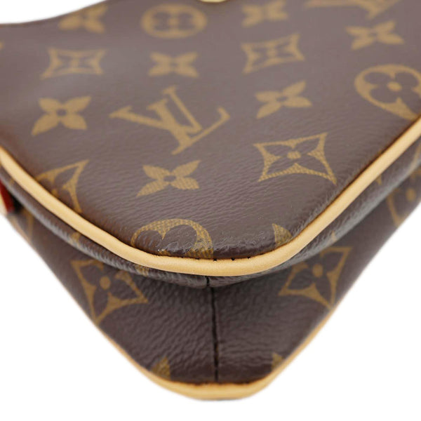 LOUIS VUITTON Liv Pochette Monogram Canvas Shoulder Bag Brown
