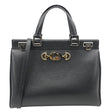 GUCCI Zumi Medium Leather Top Handle Shoulder Bag Black 564714
