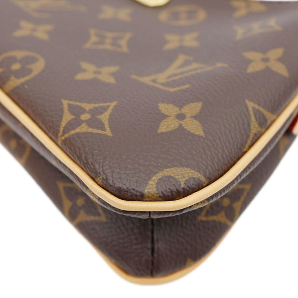 LOUIS VUITTON Liv Pochette Monogram Canvas Shoulder Bag Brown