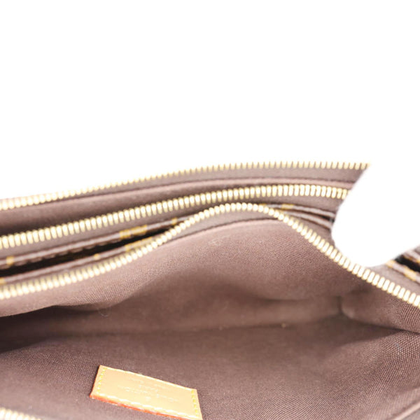 LOUIS VUITTON Liv Pochette Monogram Canvas Shoulder Bag Brown