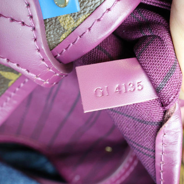 LOUIS VUITTON Neverfull MM Totem Monogram Canvas Shoulder Bag Magenta