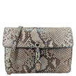 GUCCI Soft Jackie Flap Python Print Leather Crossbody Bag Grey 364433