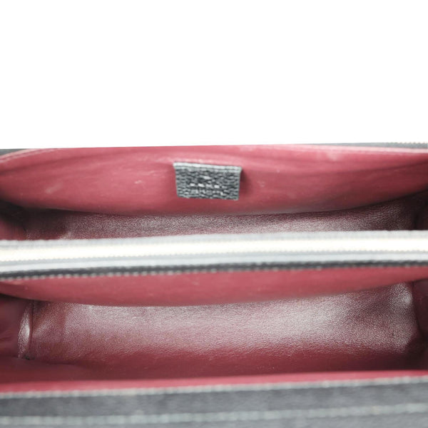 GUCCI Zumi Medium Leather Top Handle Shoulder Bag Black 564714