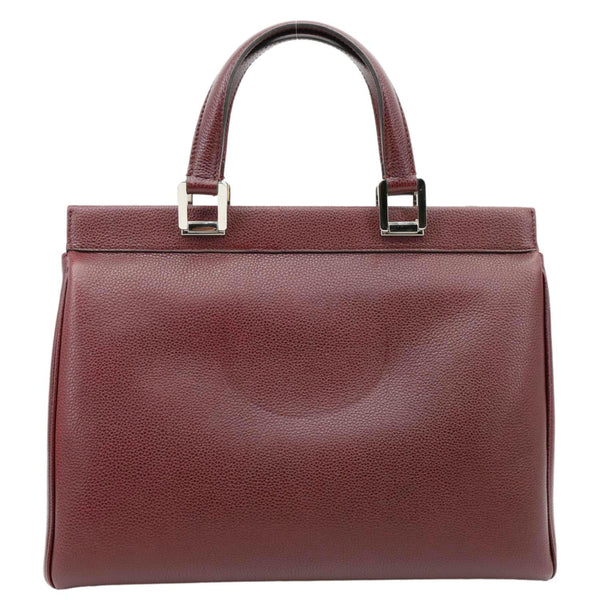 GUCCI Zumi Medium Leather Top Handle Shoulder Bag Burgundy 564714